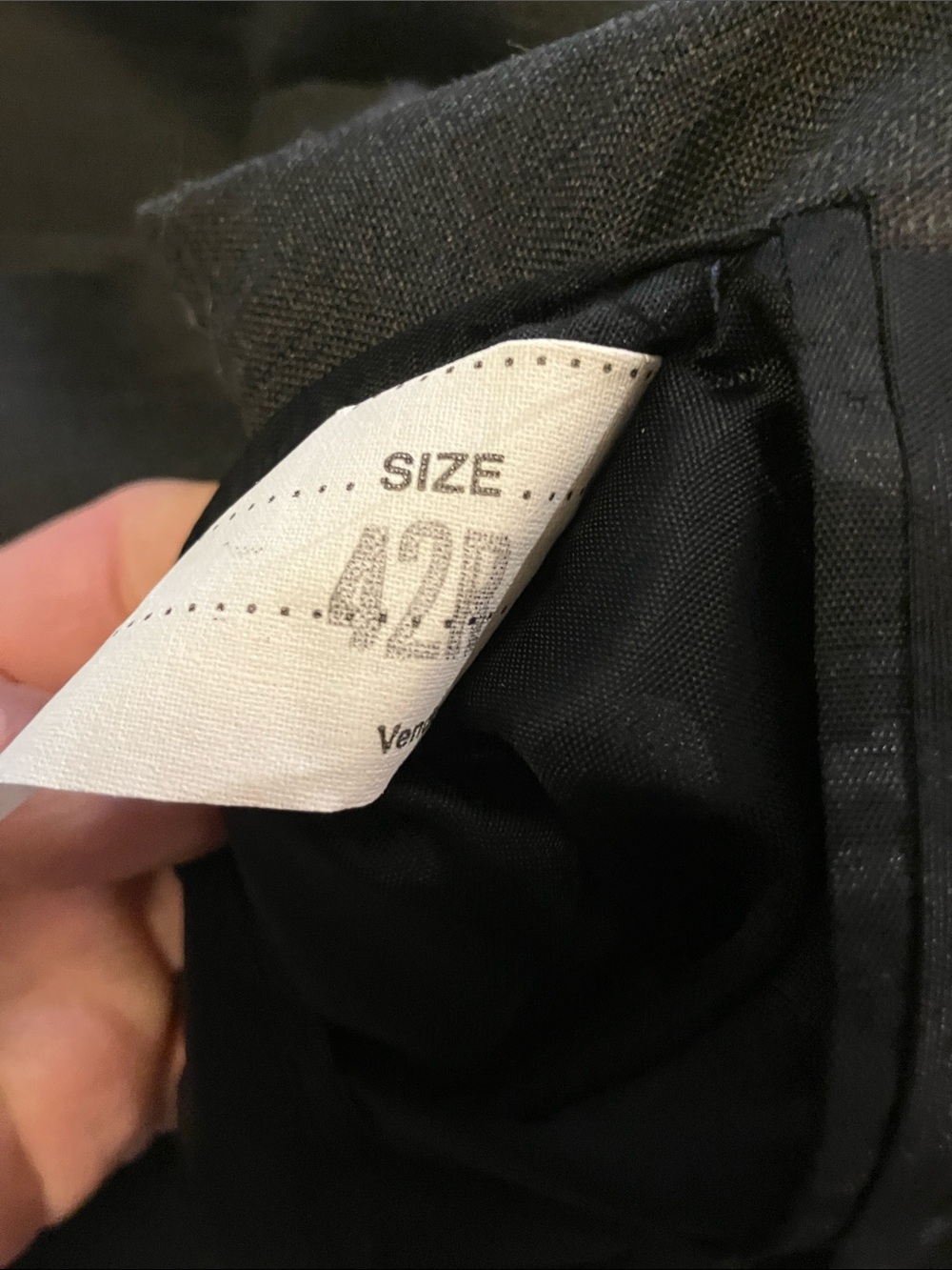 Towncraft 42R men’s suit jacket silk and wool charcoal gray with stripes - Picture 9 of 11